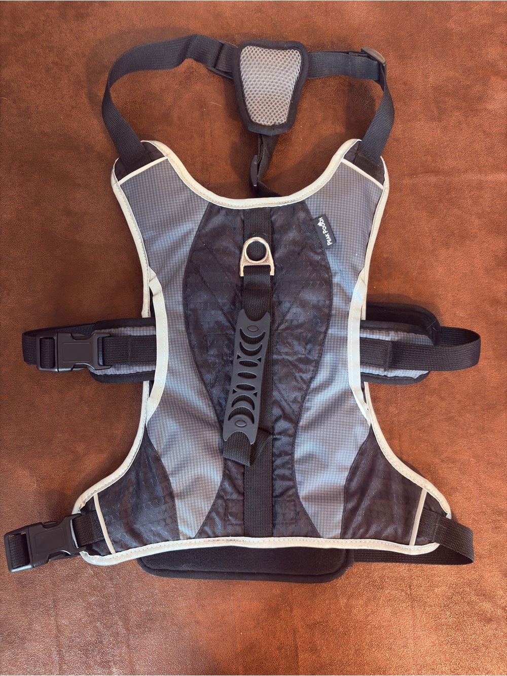 Peak Pooch Adjustable Gray & Black Dog Harness Pet Animal